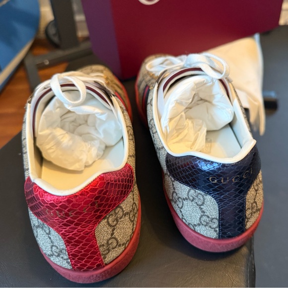 Gucci Ace Supreme GG beige sneakers - Picture 8 of 11